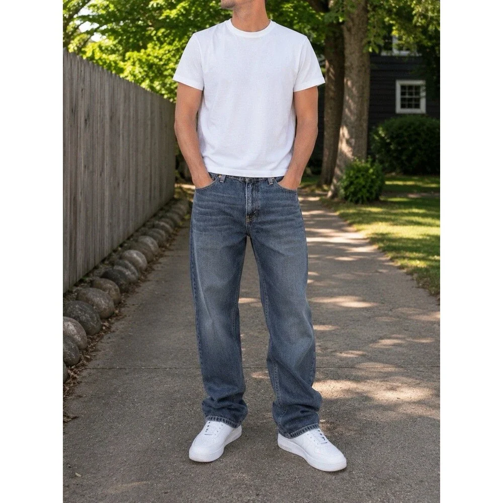 LEVI'S 569 JEANS Loose Straight Blue Y2K Skater VintageStyle Streetwear Relaxed